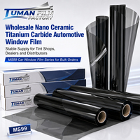 Película para Ventanas de Automóviles Tuman, Nano Cerámica de Carburo de Titanio, Termoestable, con Rechazo de Calor, Pedido al por Mayor para Tiendas de Tintado