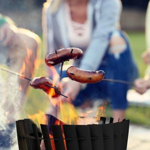 Nouveautés 2026 – Barbecue en acier de 17 pouces pour foyer extérieur avec panier de cuisson et pioche pour jardin, patio et cour arrière - Product Image 3