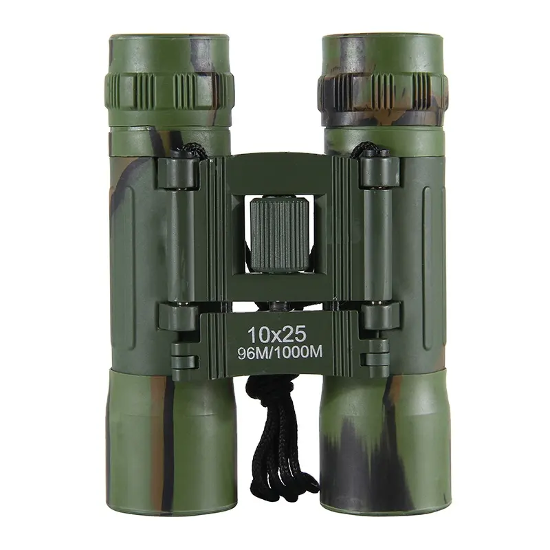 Free Sample Custom Logo Compact Foldable 10X25 Binoculars for Adults Camping