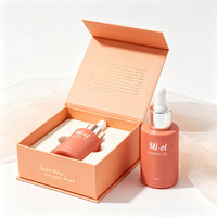 Flacon de luxe personnalisé en verre pour lotion 30 ml (1 oz) avec pompe, compte-gouttes pour sérum, lait corporel, émulsion faciale hydratante, marque de beauté avec boîte