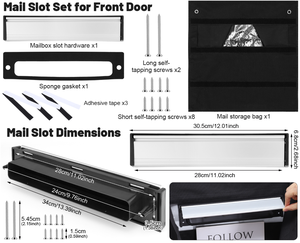 Buzón de Correo Autoadhesivo de Aluminio sin Perforación y Buzón de Cartas de Acero Inoxidable para Edificios, Buzones de Correo de Primera Calidad - Product Image 2