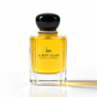 Flacon de parfum de luxe carré mat givré 100 ml en gros avec logo personnalisé et emballage en boîte PPWR