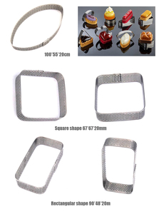 Anneaux à <span class=keywords><strong>tarte</strong></span> rectangulaires perforés en acier inoxydable de différentes tailles en vrac <span class=keywords><strong>Moule</strong></span> à anneau de cuisson pour <span class=keywords><strong>tarte</strong></span> aux fruits rectangle dessert - Product Image 6