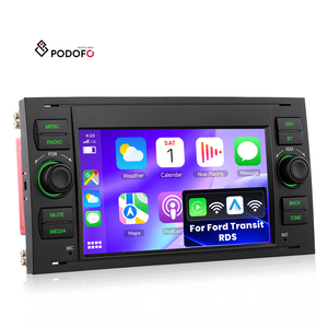 Lecteur MP5 pour voiture Podofo 2 DIN 7'' avec Carplay sans fil, Android Auto, autoradio RDS pour <span class=keywords><strong>Ford</strong></span> <span class=keywords><strong>Transit</strong></span>, Fiesta, Focus, Galaxy, Mondeo, Fusion - Product Image 1