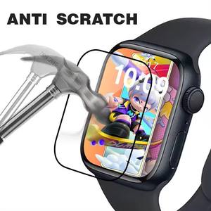 ฟิล์มกันรอยแบบเต็มจอสำหรับ Apple Watch Series9ตัวป้องกันหน้าจอ45มม. SE ultra 49มม. แบบ3D - Product Image 4