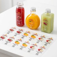 Logotipo de impresión Bopp personalizado, 12oz, 32oz, botella de jugo de Mango de bebida, pegatina de embalaje, botellas de plástico vacías con etiquetas