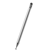 Lápiz Capacitivo de Metal Ligero de Doble Punta con Punta de Silicona Redonda para Tabletas y Teléfonos con Pantalla Táctil