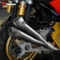 Sistema de Escape para Scooter Honda ADV160, Precio de Fábrica Forsound, Modelo Torch Gemini, Tubo Frontal Medio Azul, Silenciador Deslizable