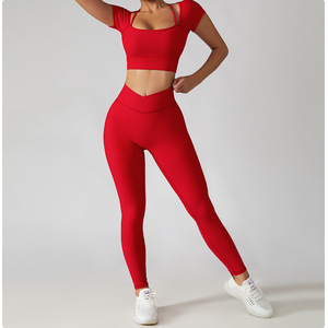 Bộ đồ tập Yoga liền mạch chất liệu gân năm 2024 dành cho nữ, có khóa kéo - Product Image 6