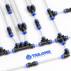 Raccords à connexion rapide, 50 pièces, tube d'air en plastique à dégagement rapide pour systèmes pneumatiques 5/32 1/4, tube droit - Product Image 2