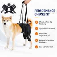 Harnais universel réfléchissant en polyester solide pour chien, soutien de la colonne vertébrale, aide à la mobilité post-opératoire et à l'arthrite, ressort à mémoire de forme, respirant