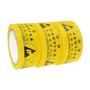 High Adhesive PVC Antistatic ESD Protected Area Warning Tape for Cleanroom industrial esd shield workshop