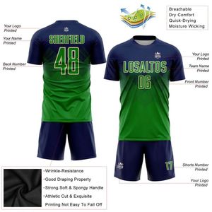 Conjunto de Camiseta y Pantalones Cortos de Fútbol con Color Degradado, Transpirable, de Secado Rápido, Uniforme de Entrenamiento para Hombres y Jóvenes - Product Image 5