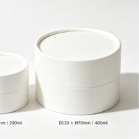 Tube d'emballage cylindrique personnalisé en carton alimentaire de 400 ml, résistant au four, jetable, pour gâteaux, cheesecakes et desserts de boulangerie