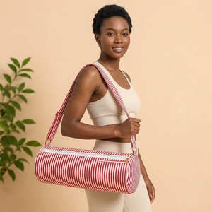 Sac de transport pour tapis de yoga en coton tissé de qualité supérieure Dolly Enterprises, avec bandoulière réglable, lavable, design moderne, motif imprimé, pour le fitness - Product Image 4