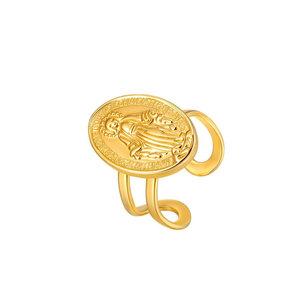Anillos Religiosos Personalizados al por Mayor, de Acero Inoxidable 316L Antideslustre, con Símbolo de Infinito y Diamantes, Anillos Finos de la Virgen María para Mujeres y Hombres - Product Image 4