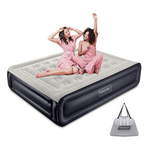 Matras udara karet tiup transparan, pemompa udara diri rumah lipat bepergian luar ruangan dengan bingkai - Product Image 4