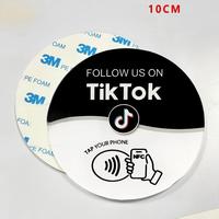 Étiquette de table NFC 13,56 MHz en acrylique pour avis TikTok, commande au restaurant et carte de points d'avis Facebook TK