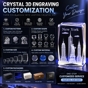 Sculptures en cristal personnalisées sur mesure représentant des monuments mondiaux, tels que la Mélodieuse de Sydney, pour la décoration intérieure et les souvenirs touristiques. - Product Image 1