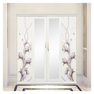 Armadio in acciaio mobili camera da letto Lemari Pakaian Besi 4 Pintu Swing Cermin <span class=keywords><strong>Laci</strong></span> legari Baju armadi in metallo - Product Image 4