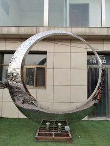 Escultura de <span class=keywords><strong>luna</strong></span> de acero inoxidable, hueco luminoso - Product Image 4