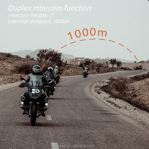 Inveer 1000m Mũ bảo hiểm intercom Tai nghe cho mũ bảo hiểm phụ kiện xe máy intercom Mũ bảo hiểm Tai nghe bluetooth x1plus cascos Para Moto - Product Image 2