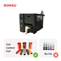 Imprimante d'étiquettes Ronsu pour vêtements, étiquettes en tissu, étiquettes de vêtements, 600 DPI, qualité industrielle, machine à codes-barres haute performance, 2 pouces
