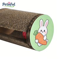 Griffoir pour chat moderne en carton écologique, design créatif en forme de cylindre, avec boule à clochette et conception durable