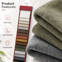 Tissu d'ameublement en chenille 100% polyester respirant, teint sur mesure, 390 GSM, pour canapé et textile d'ameublement
