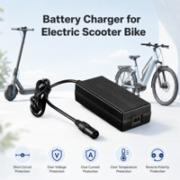 Chargeur de batterie lithium-ion Li-ion Fuyuang 50,4V 4A 200W 12S pour scooter électrique 44V, vélo électrique avec connecteur XLR 3 broches