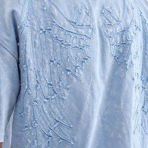 T-shirt Streetwear Personnalisé à Motif 100% Coton Coupe Oversize Ourlet Brut Coupe Boxy T-shirt Homme Court Effet Délavé à l'Acide - Product Image 5