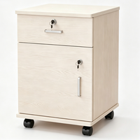 Meuble de rangement mobile sécurisé avec roulettes et tiroirs verrouillables pour documents de bureau et domicile