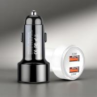 Cargador de Coche Superrápido de 51W con Doble Puerto QC4.0, Compatible con SuperCharge/Honor/VIVO FlashCharge/Mi Turbo-Charge, para Auriculares y Cámara