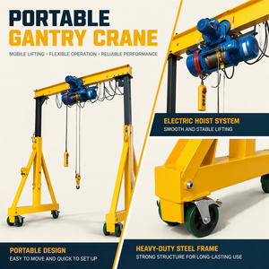 Grúa pórtico portátil de 5 y 10 toneladas para manejo de materiales en almacenes - Product Image 4