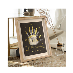 New 10" DIY Family Painting Wood Picture <strong>Frame</strong> 6 Colors Acrylic <strong>Paint</strong> Kit UV Printing Couple Forever for Keepsake - Product Image 1