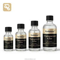Colle à dentelle transparente à base d'huile 15 ml personnalisée, forte tenue, imperméable, pour kit d'installation de perruque frontale