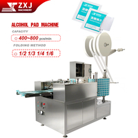 Machine d'emballage automatique pour lingettes alcoolisées avec découpe de tissu non tissé