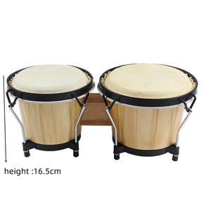 Bongo Drum Laris Manis 4+5 Inch Drum Tangan Afrika Latin Alat Musik Perkusi Tangan 4+5 Inch Drum Kulit Domba Bongo - Product Image 3