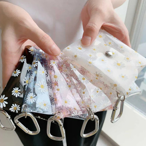 Miniature Daisy Print Jewelry Storage Bag, PVC Ring, Earring, Bracelet Storage Pouch, Coin <b>Purse</b> - Product Image 4