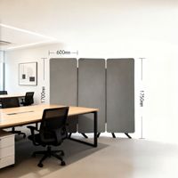 Paravent acoustique portable en polyester de fabrication chinoise, moderne, pour bureau, séparateur de pièce intérieur, personnalisable