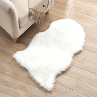 Tapis en fourrure de mouton moderne très tendance, tapis d'intérieur, tapis de sol antidérapant, tapis shaggy super doux