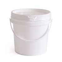 Seau rond en PP blanc de qualité alimentaire de 1 L, robuste, avec couvercle et poignée, impression personnalisée, récipient de stockage alimentaire résistant au congélateur