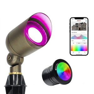 Foco LED MR16 RGBW IP65 6W 24V de Bajo Voltaje, Impermeable, de Latón, para Jardín y Paisajismo con App Amart - Product Image 1