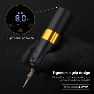 Máquina de Tatuaje Rotativa Inalámbrica de 1800 mAh, Pistola de Tatuaje Portátil con Carrera de 4.0 mm para Principiantes, para Delineado, Sombreado y Arte Corporal - Product Image 3
