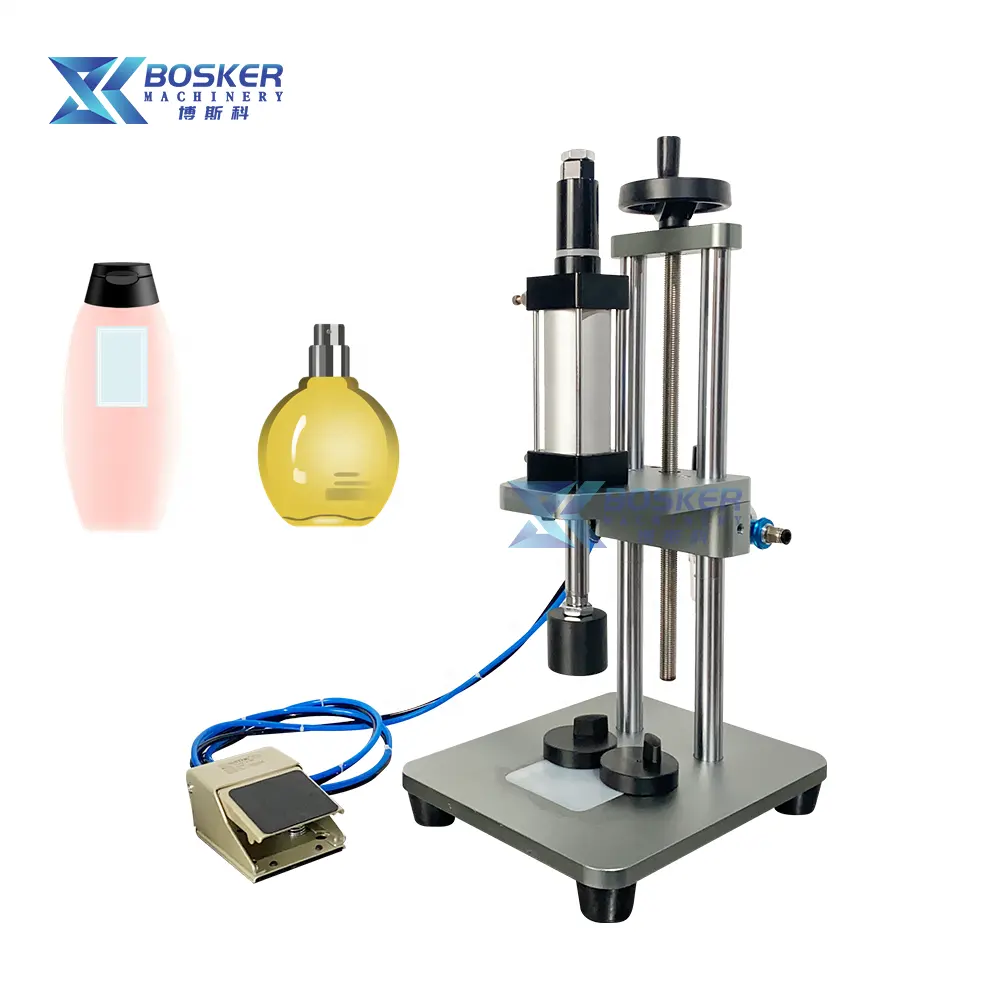 Máquina de pressão semi automática para óleo essencial, plugue de garrafa de óleo essencial BSK-QP01