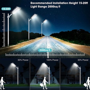 Reflector Solar de 1800W con Sensor de Movimiento PIR, Control Remoto, Regulable, Impermeable IP67, Ajustable para Iluminación de Zonas Comerciales - Product Image 2