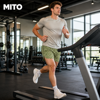 Shorts pour hommes à séchage rapide, légers, imprimés topographiques, pour la course à pied