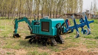 Mesin Pertanian Multifungsi: Excavator Crawler 58HP dengan Bucket 0.21m³ & Lampiran Pengolah Tanah