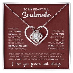 Mon Magnifique Collier Pendentif Nœud d'Amour Classique en Cuivre, Personnalisable avec Carte Texte – Cadeau Romantique pour la Saint-Valentin - Product Image 2