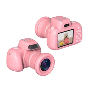 迷你摄像机儿童行动单反2.4英寸IPS屏幕4k摄像机自动对焦20X超高清摄像机